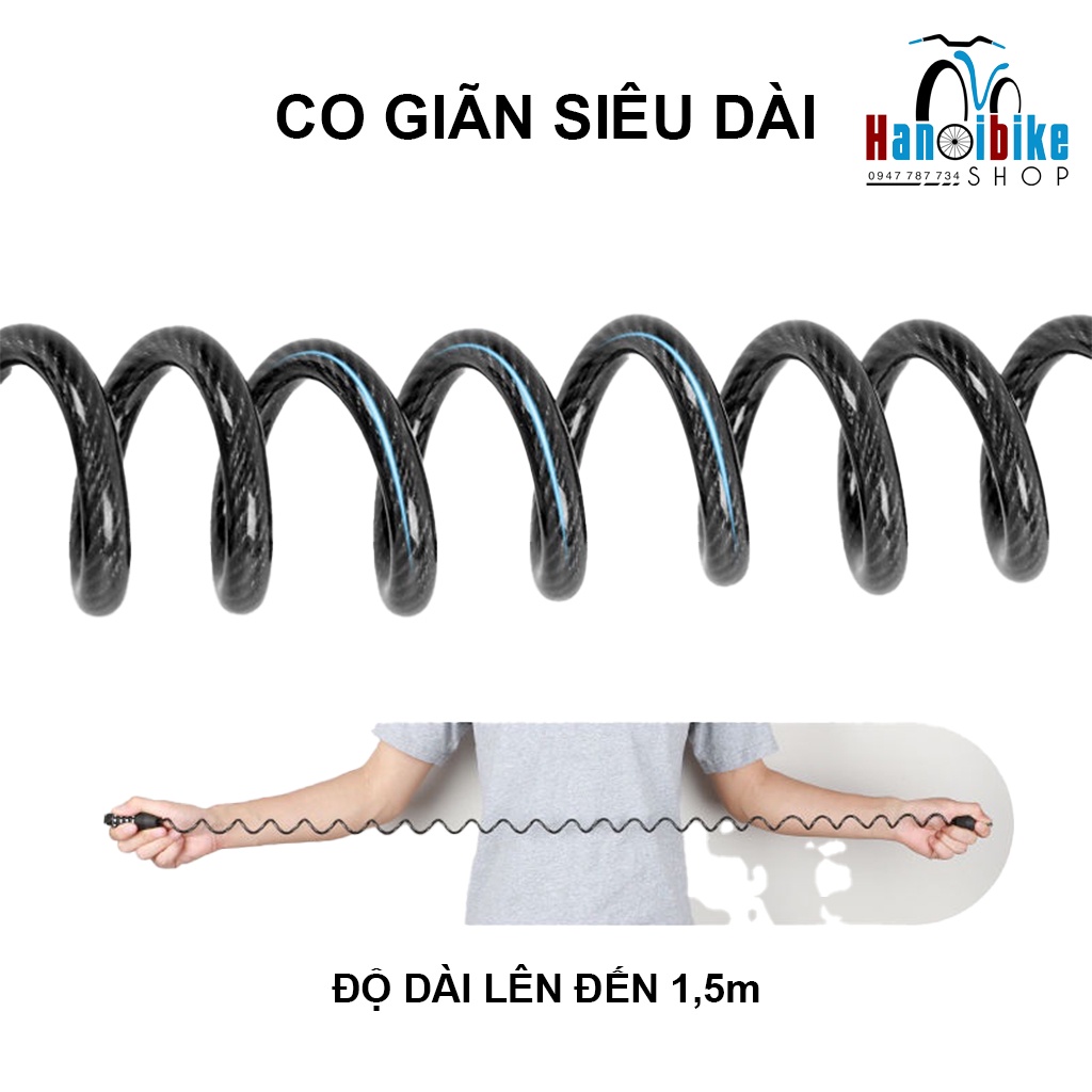 Khoá dây lò xo xe đạp thương hiệu West Biking