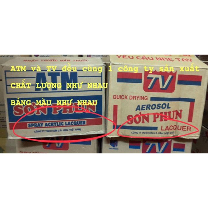 Sơn xịt ATM / xịt TV Đủ Màu 270gr CHÍNH HÃNG ̣̣̣̣