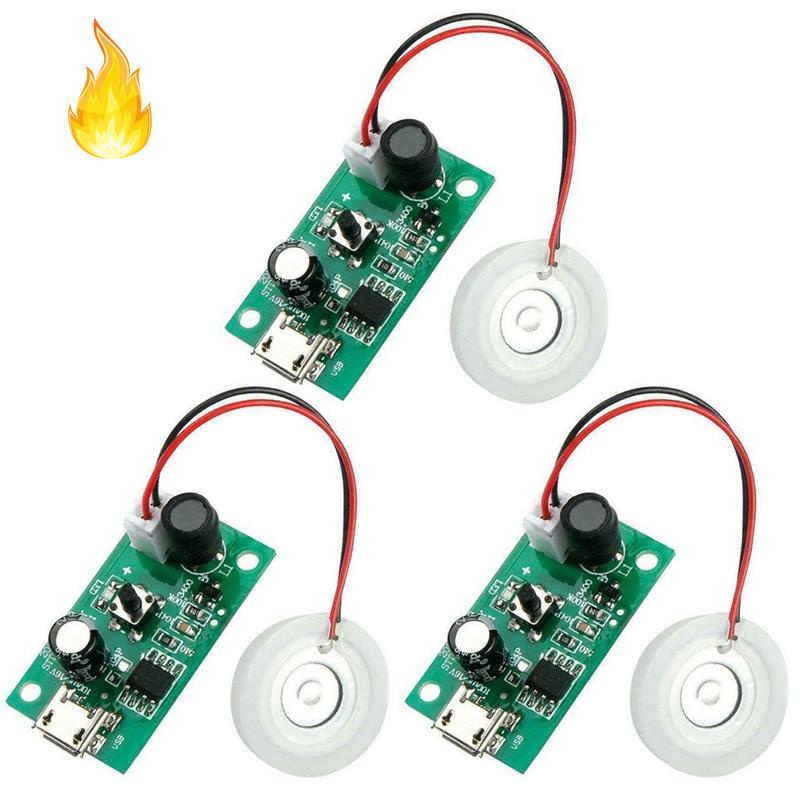Set 3 bảng mạch phun sương tạo độ ẩm 5V USB kèm công tắc