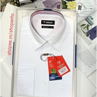 Áo trắng VĨNH TIẾN dòng vải cao cấp,mát mịn,chống nhăn from regular mặc vừa vặn