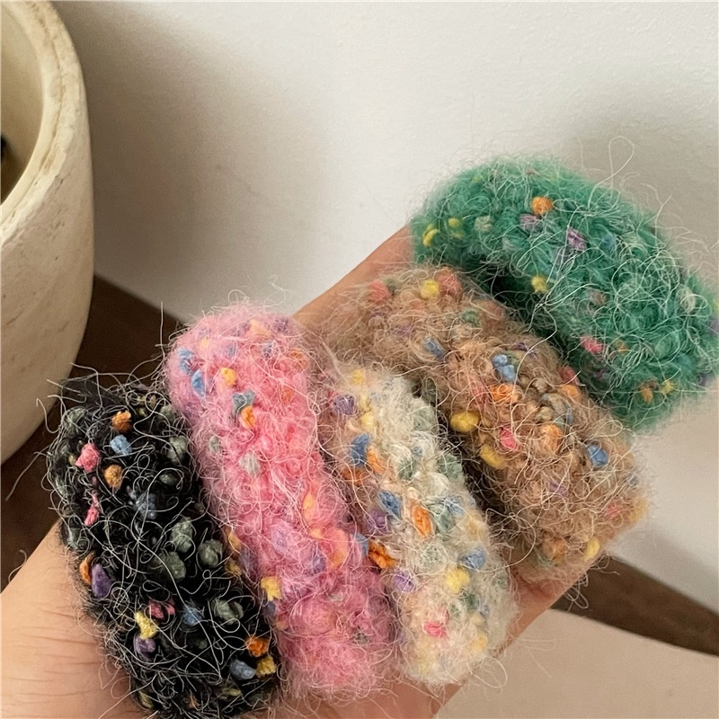 Dây Cột Tóc Len Dày Dặn Thời Trang Thu Đông Xinh Xắn Cho Nữ