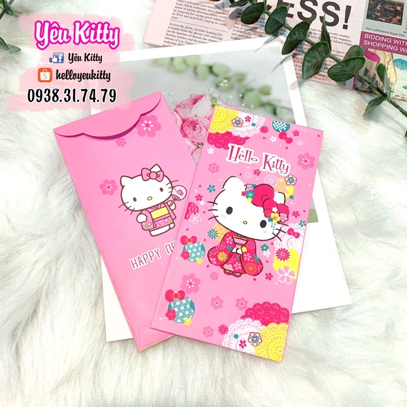 SET 5 BAO LÌ XÌ HELLO KITTY