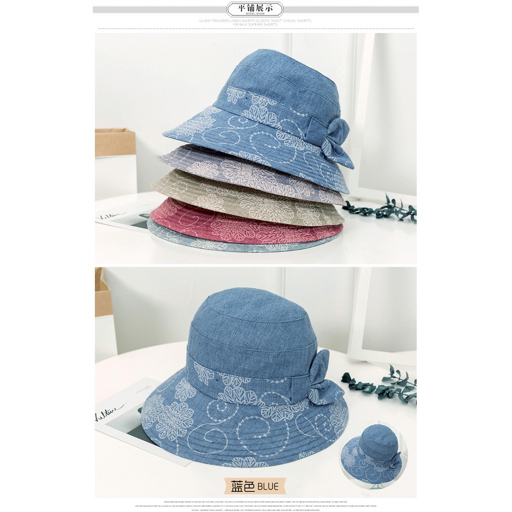 Mũ Tai Bèo Chống Nắng Thời Trang Mùa Hè Hàn Quốc Cho Nữ Trung Niên