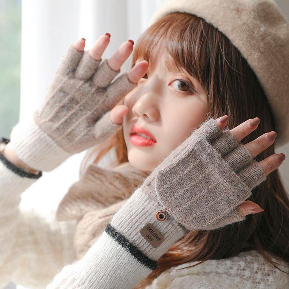 AROMA Găng Tay Len Hở Ngón Thời Trang Nữ