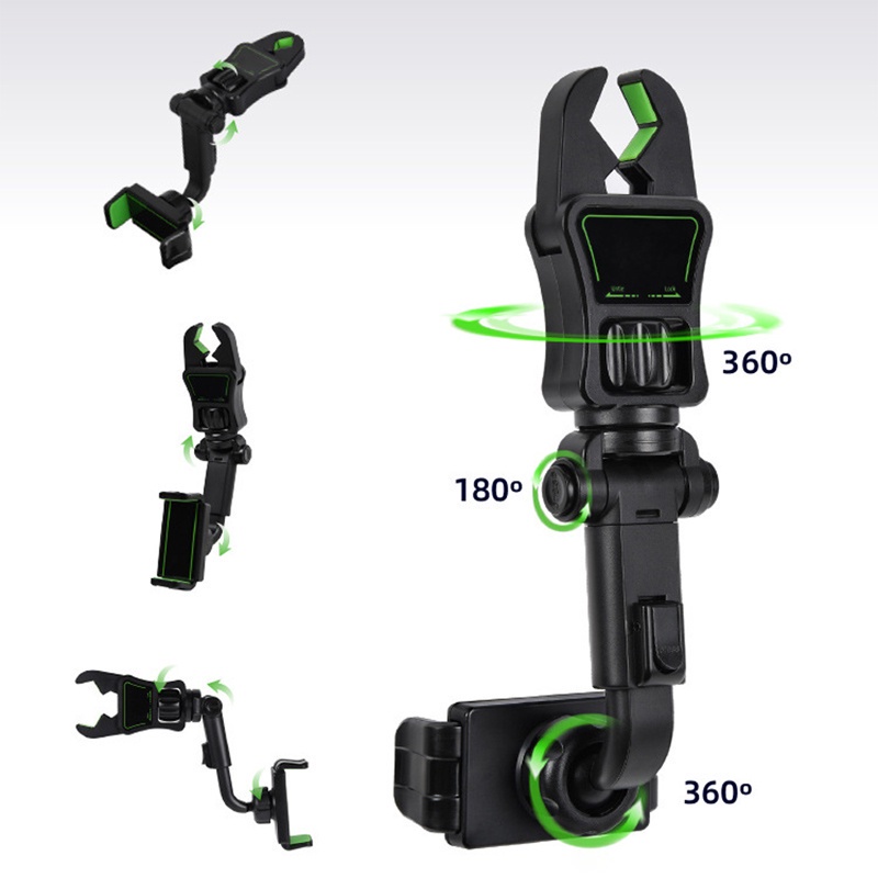 Giá Đỡ Điện Thoại Gắn Kính Chiếu Hậu 900 Kẹp Tiện Dụng Cho Xe Hơi