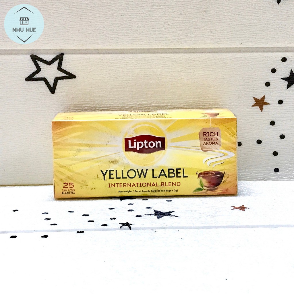 Trà Lipton nhãn vàng (hộp 25 gói x 2g)