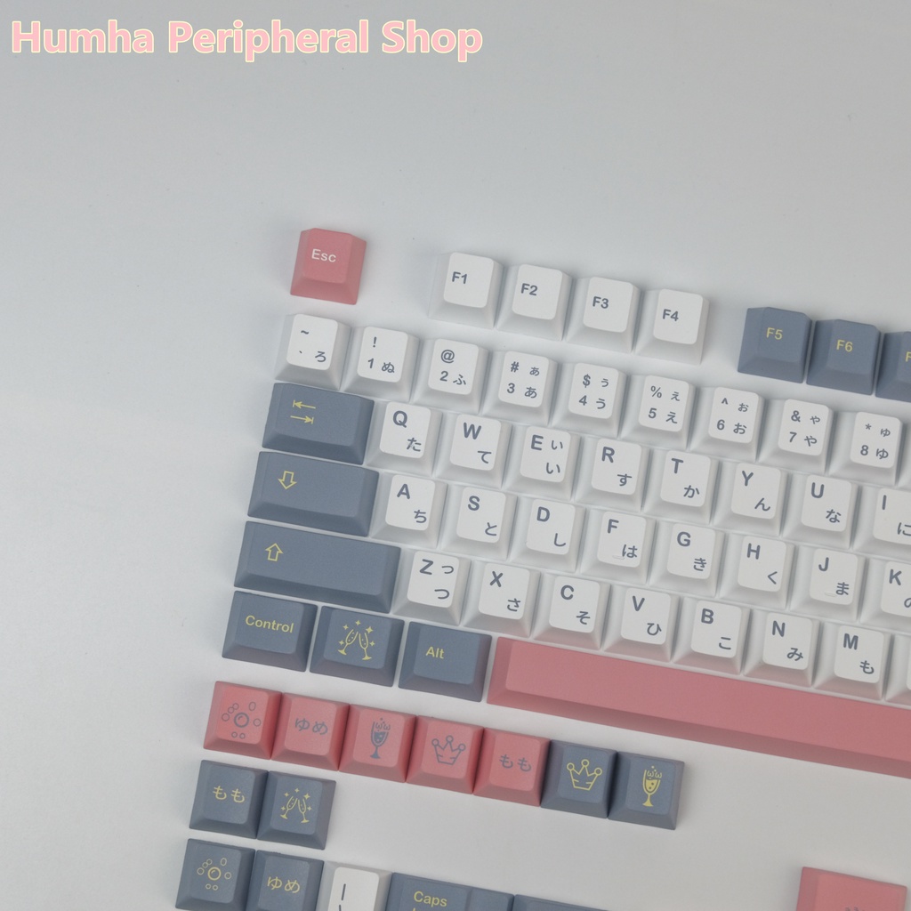 Bàn Phím Cơ Humha Momo Yume R1 140 Phím Chất Liệu PBT Nhuộm Màu Xinh Xắn