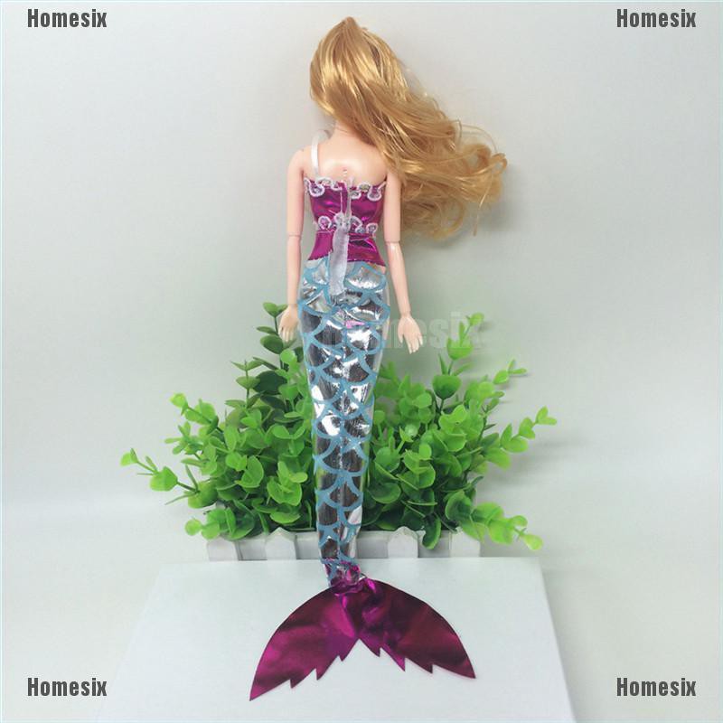 [HoMSI] 3Pcs Glittering Mermaid Doll Clothes Accessories Girls Gift Fit 30cm Barbie SUU