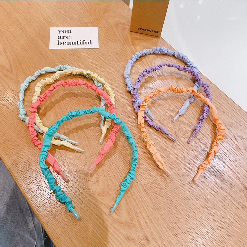 Dây cột tóc xếp nếp kiểu Hàn Quốc đơn giản cho nữ 2021 F155