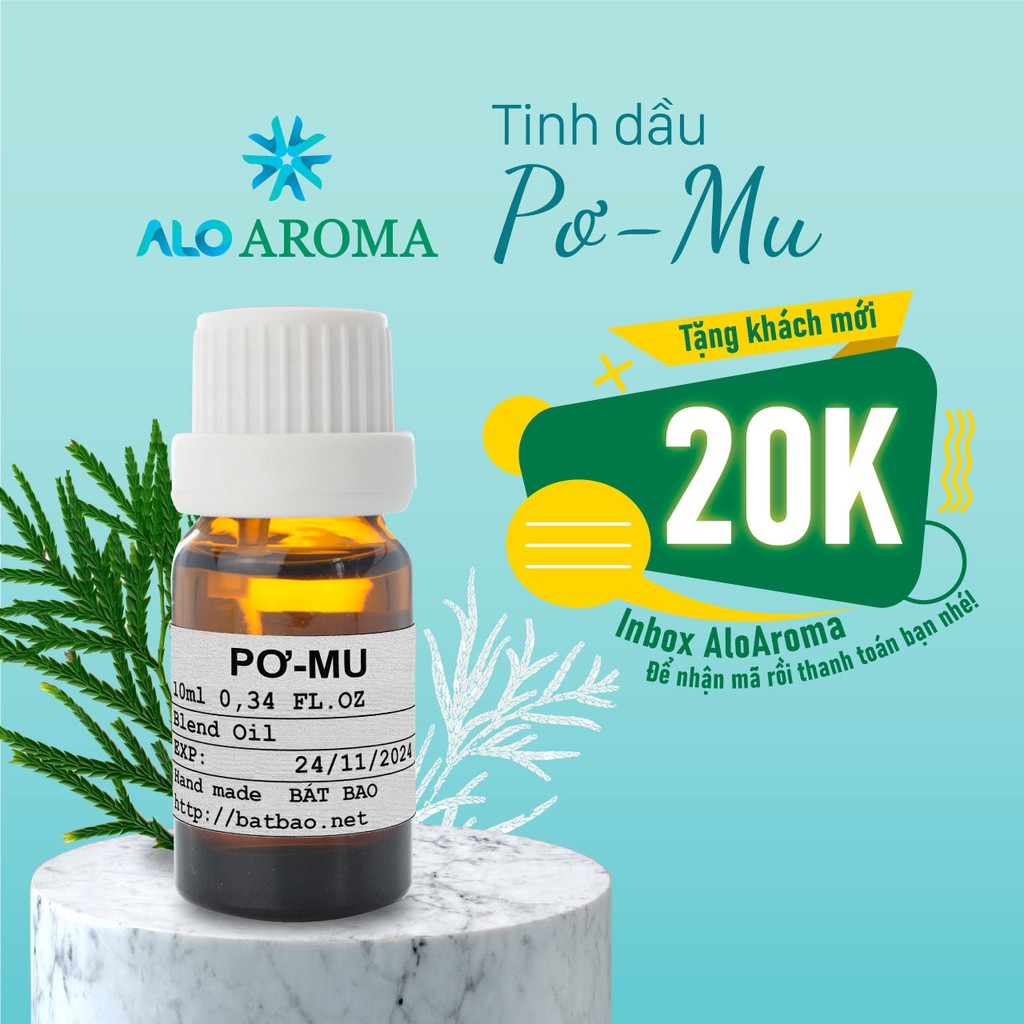 Tinh Dầu Pơ-Mu Thiên Nhiên đánh bóng đồ gỗ, xua đuổi côn trùng Fokienia Essential Oil AloAroma