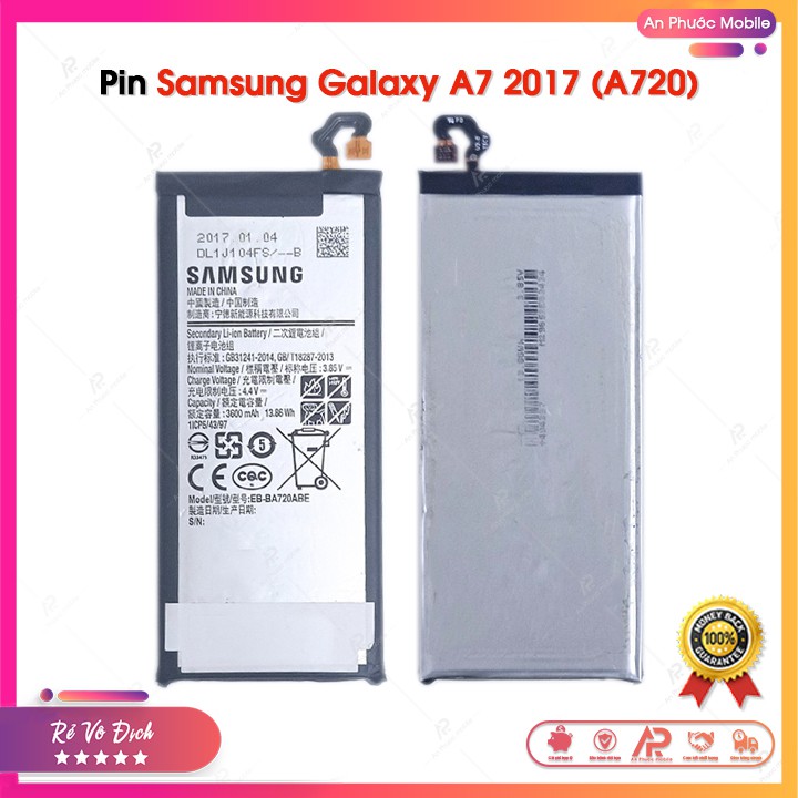 Pin Samsung A7 2017 / A720 - Pin Samsung Galaxy Zin Bóc Máy