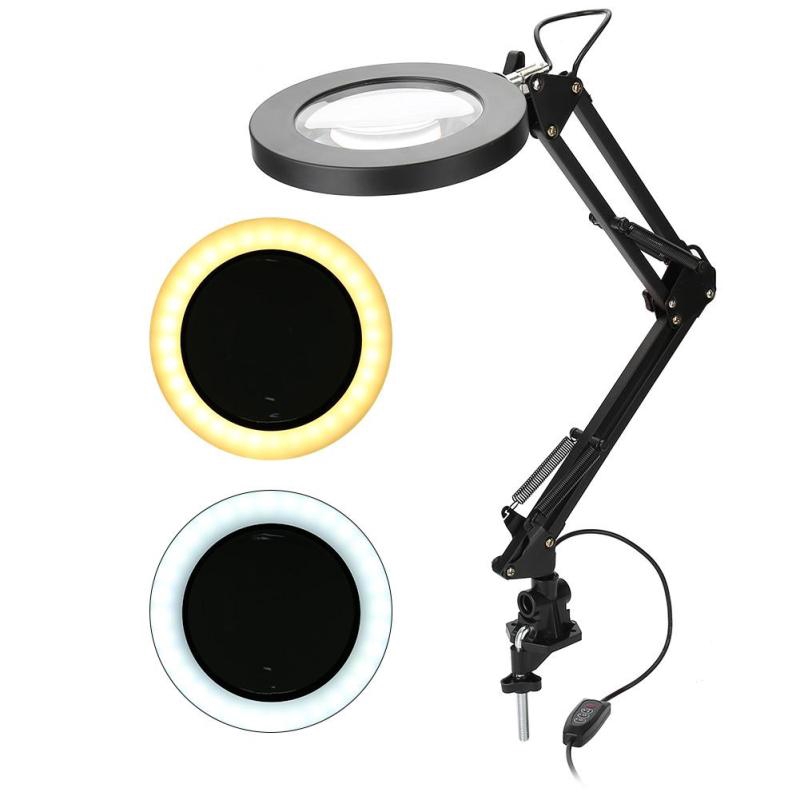 [READY STOCK] Đèn LED phóng đại 5X kèm chân đế tiện dụng