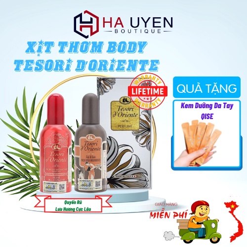Nước Hoa Nữ, Xịt Thơm Body TESORI d’Oriente Hương Hoa Sen - Quyến Rũ, Lưu Hương Cực Lâu 100ml [ Freeship + Qùa ]