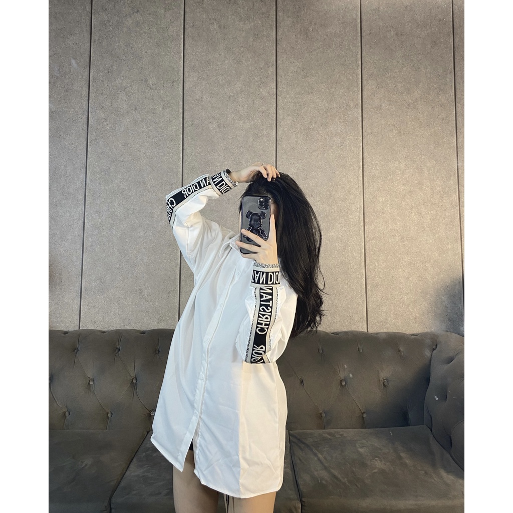 [Ảnh Thật] Áo Sơ-mi Thô Mềm Phối Len Chun Dio Siêu Xinh [LanHin90] | BigBuy360 - bigbuy360.vn