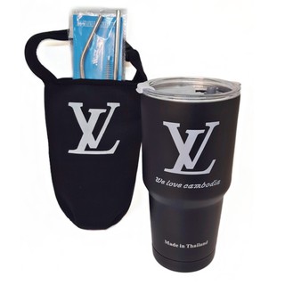 BỘ LY GIỮ NHIỆT LV ĐEN NHÁM 900 ML