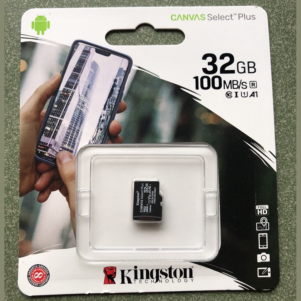 Thẻ nhớ 32GB Kingston micro SDHC Canvas Select Plus tốc độ cao 100MB/s