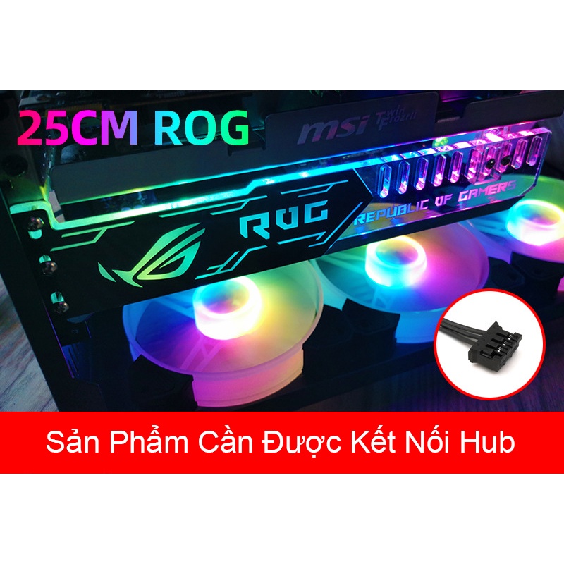 Giá Đỡ VGA Coolmoon 25-28cm Led RGB-ARGB - Đồng Bộ Hub Coolmoon / Mainboard / Tự Động Đổi Màu