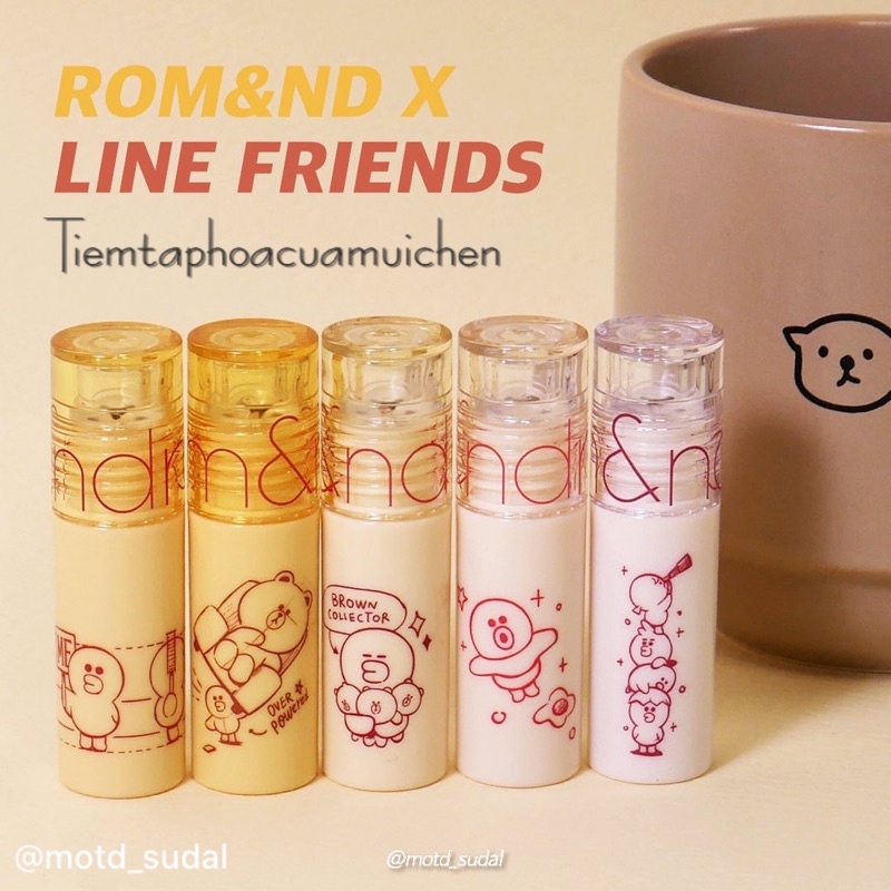 [Cam kết chính hãng]Mini 2g] Son Tint Lì ROMAND Line Friends Juicy Lasting Tint 2g [Line Friends Mini Edition]