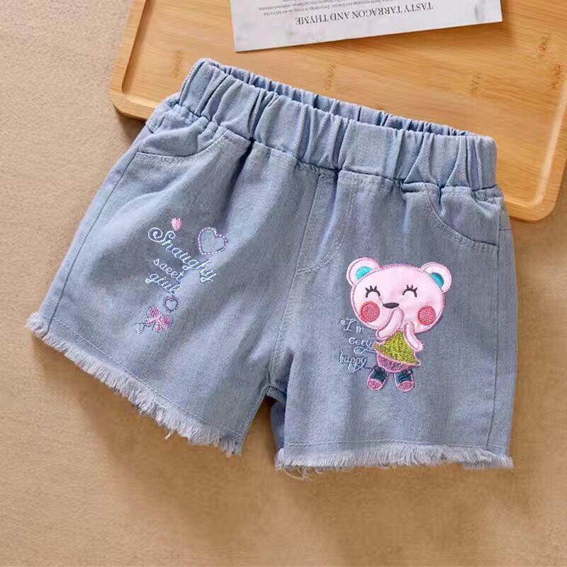 Quần Short Denim Thời Trang Mùa Hè Dành Cho Bé Gái