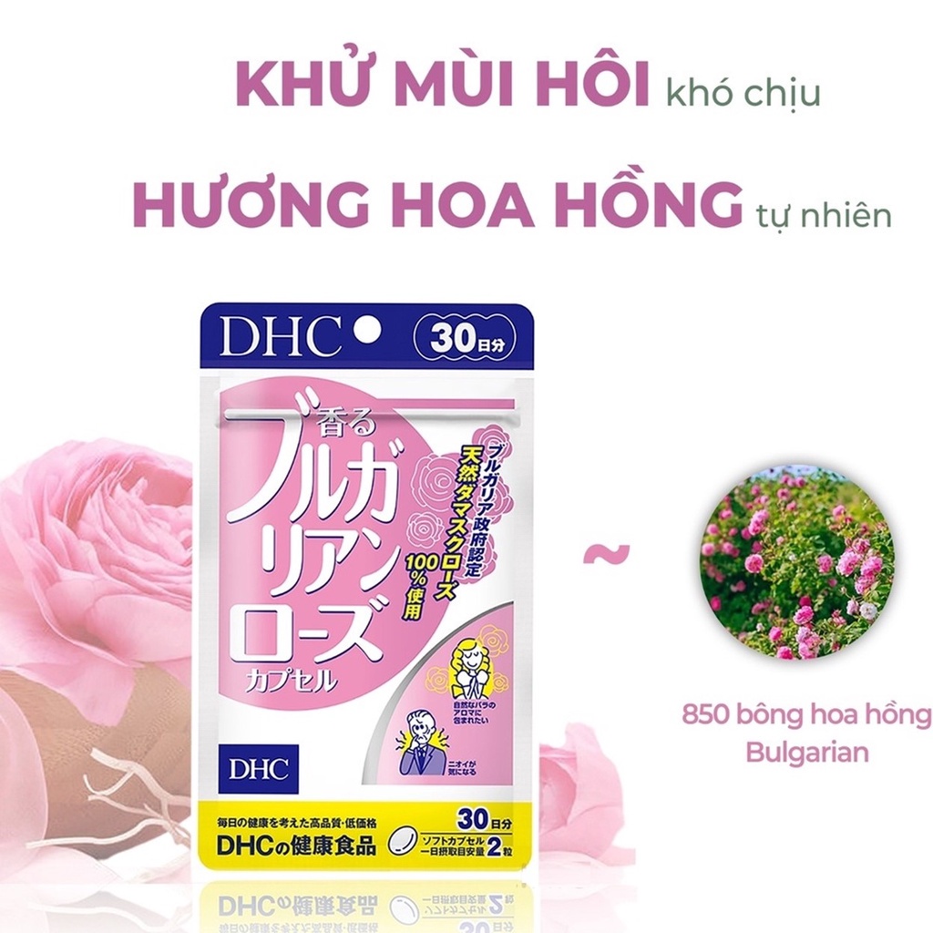 Viên uống hoa hồng DHC Bulgarian Rose 30 days