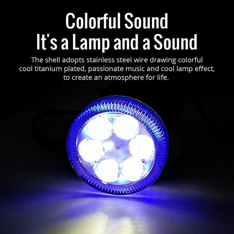 Hệ Thống Loa Âm Thanh Bluetooth Điều Khiển Từ Xa Có Đèn LED Cho Xe Hơi Xe Máy