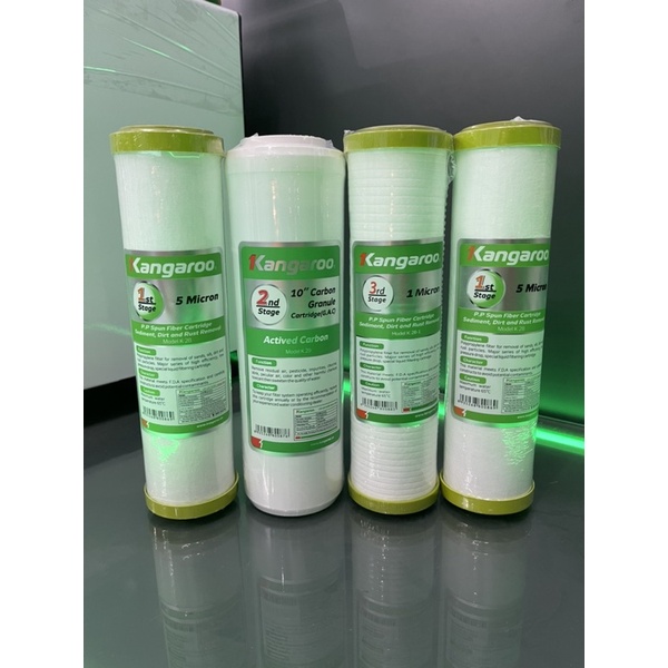 Combo Bộ Lõi lọc nước 123 + Lõi 1 chính hãng Kangaroo