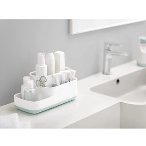 🇩🇪 Khay đựng bàn chải mỹ phẩm nhà tắm Joseph Joseph 70504 EasyStore Màu trắng xanh 🇩🇪