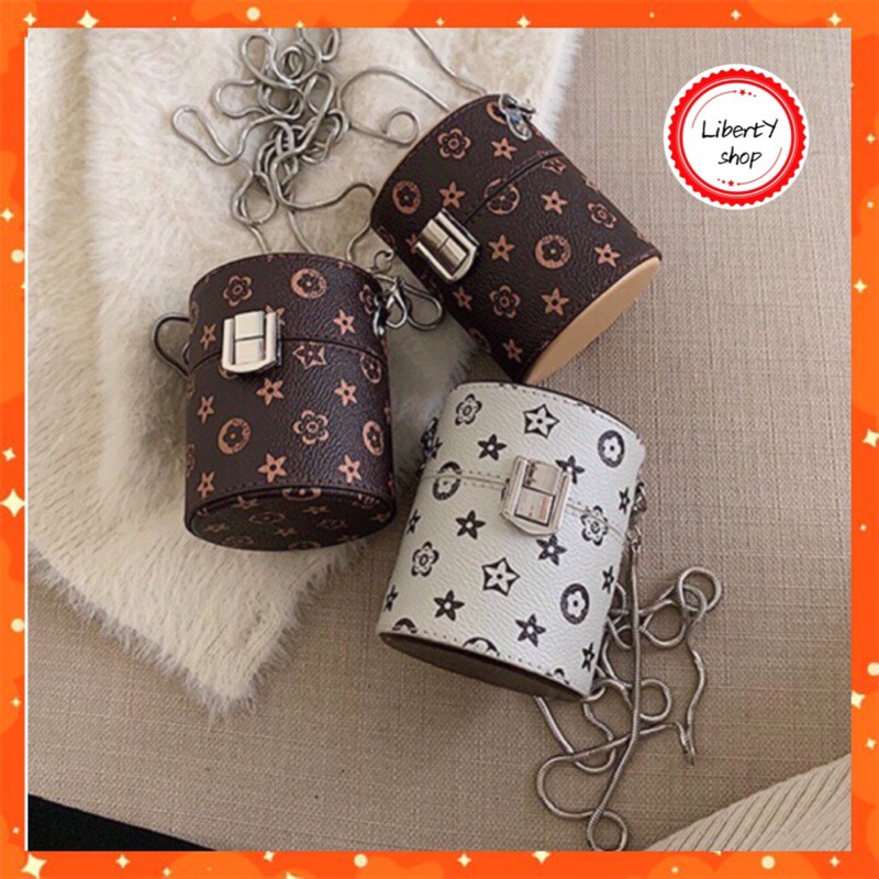 [Sẵn] Túi Đeo Chéo Nữ Mini Dáng Hộp Tròn Chuẩn Form Nhỏ Xinh