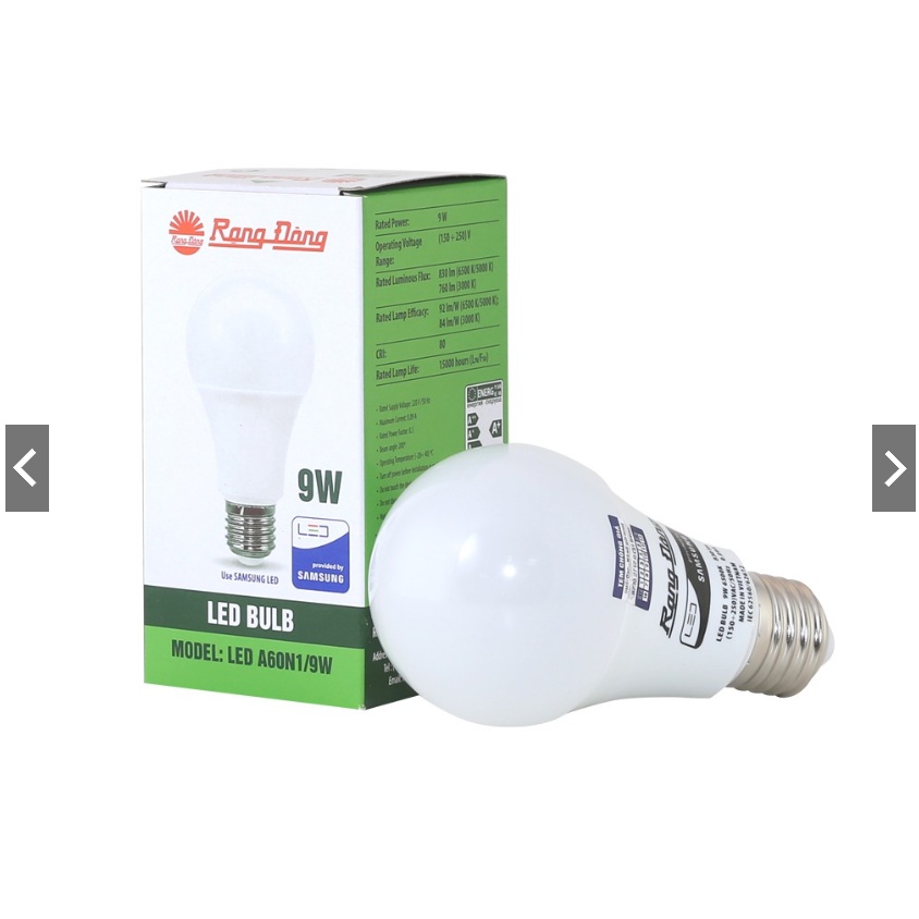 Bóng đèn LED BULB tròn 9W Rạng Đông