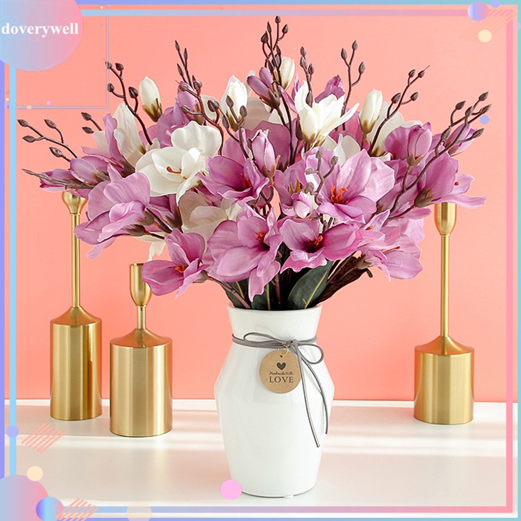 Bó hoa lụa giả trang trí đẹp mắt DIY