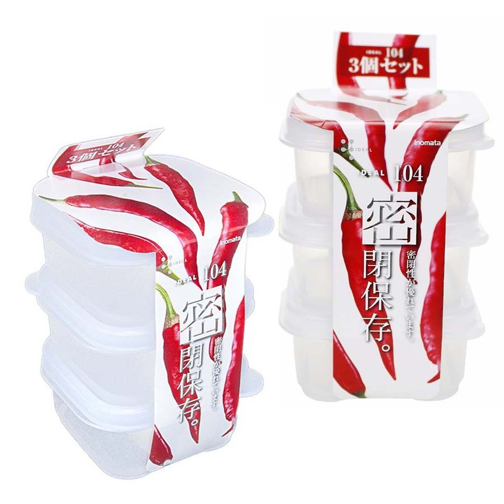 Bộ 3 hộp trữ đông, đựng đồ ăn dặm 160ml Inomata Nhật Bản cho bé