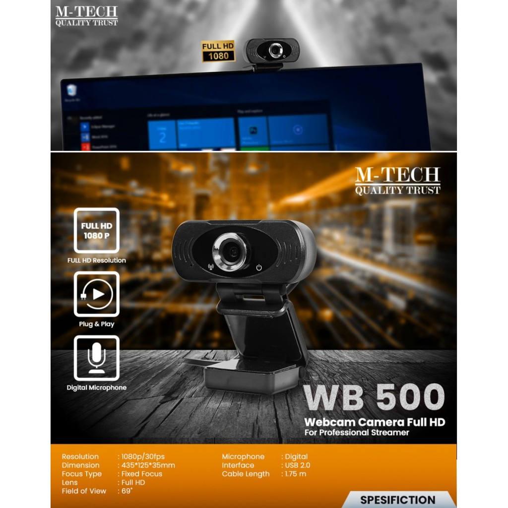Camera Usb M-tech Wb500 Hd 1080p | BigBuy360 - bigbuy360.vn