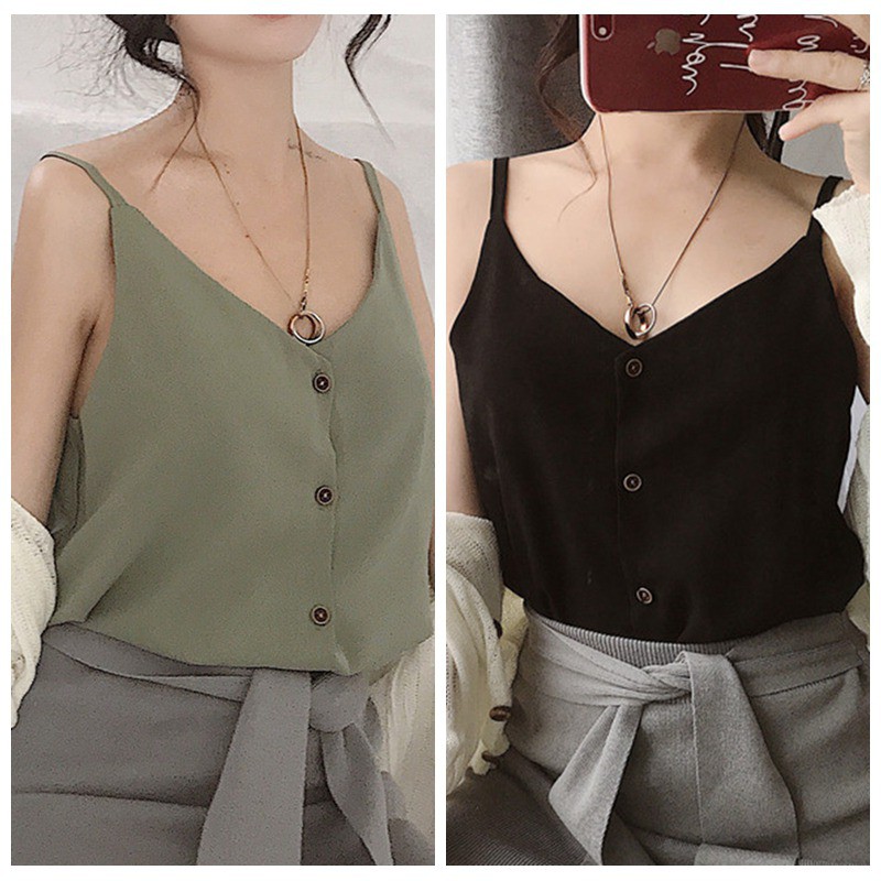 Áo nữ không tay cổ chữ V thời trang quyến rũ