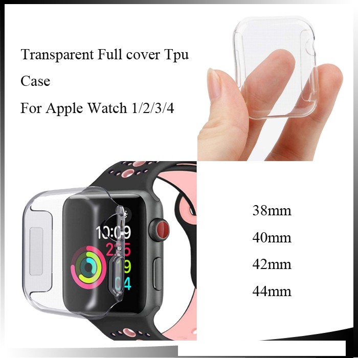 Ốp silicon bảo vệ đồng hồ thông minh Apple Watch 40 44 42 38 mm Series 4 Series 3 2 1