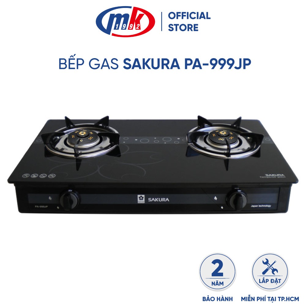 Bếp Gas SAKURA PA-999JP - Mặt Kính Cường Lực, Chịu Nhiệt Tốt - Bảo Hành Chính Hãng 24 Tháng