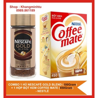 Combo 1 hộp bột kem pha café Coffee Mate + 1 hũ Cà Phê Arabica nguyên chất hoà tan Nescafé Gold Blend