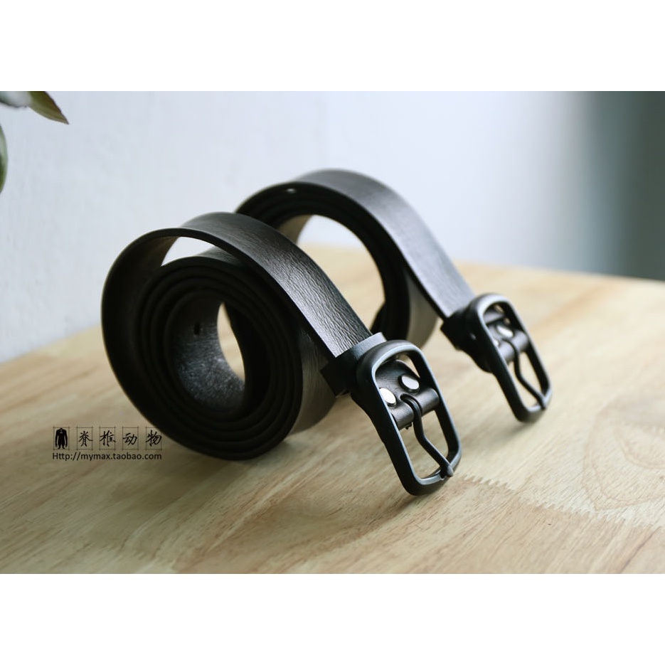 Thắt Lưng Nam Miz Da Thật Màu Đen Đơn Giản Sang Trọng - Dây Nịt Lưng Phong Cách Hàn Quốc Da Bò - SAZ- Miz