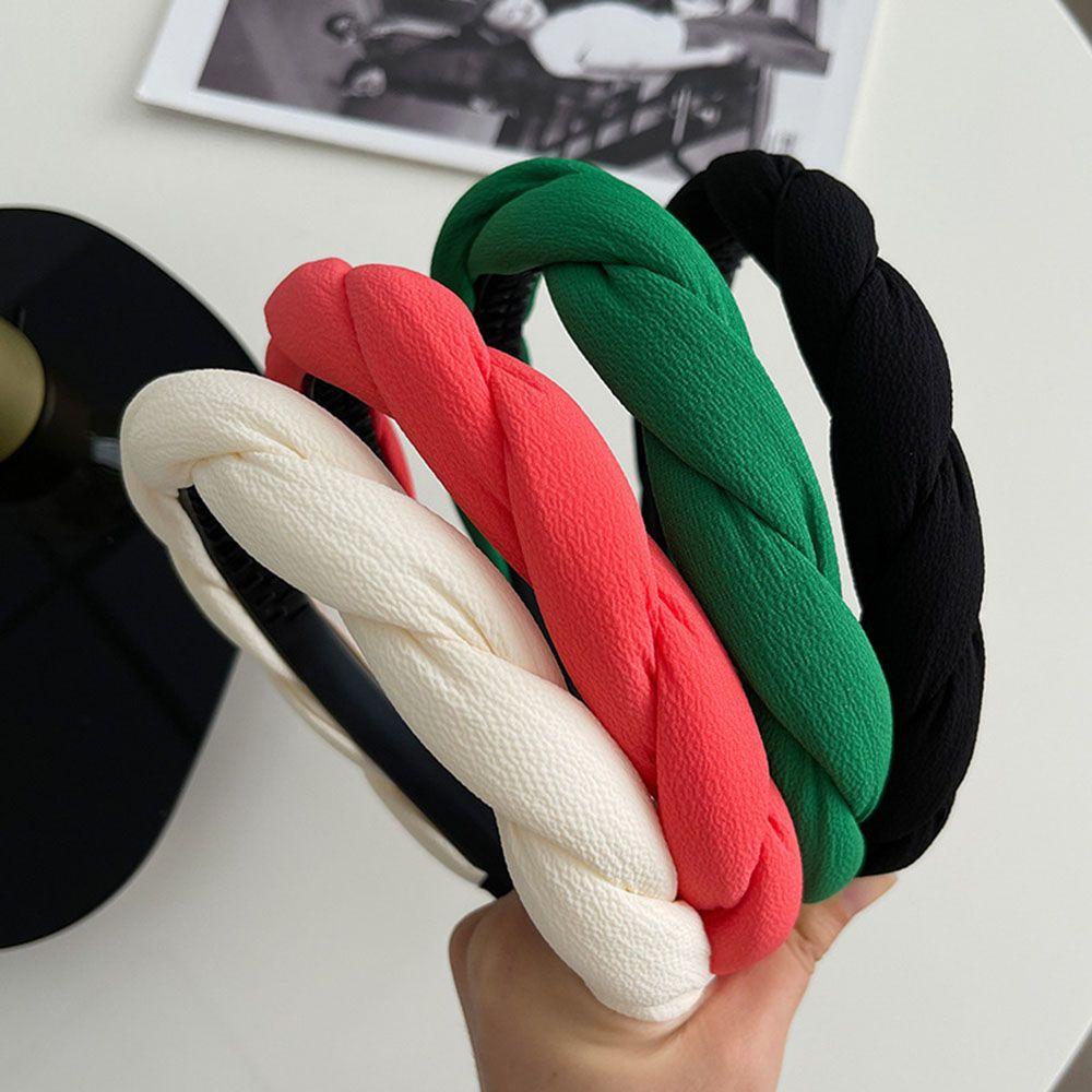 WATTLE Băng Đô Cài Tóc Màu Trơn Chống Trượt Phong Cách Hàn Quốc Cho Nữ