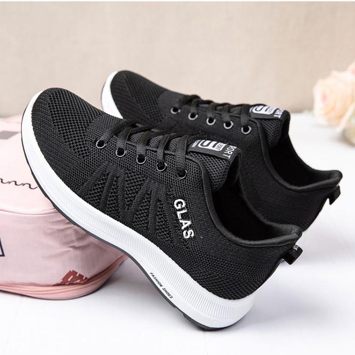Giày Sneaker Nữ Tập Gym Đi Bộ Chạy Bộ Giày Thể Thao Nữ Vải Lưới Thoáng Khí