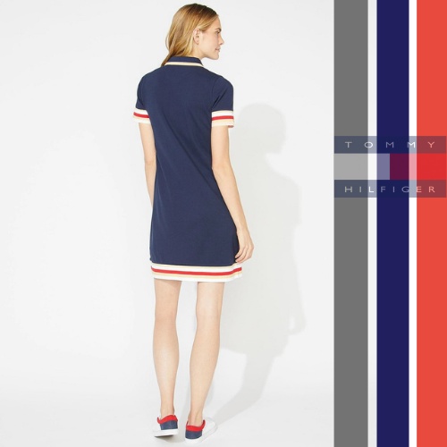 Đầm Thun Suông Cổ Trụ Váy Suông Dáng Dài Có Cổ Polo Body 100% COTTON VNXK  Adidas