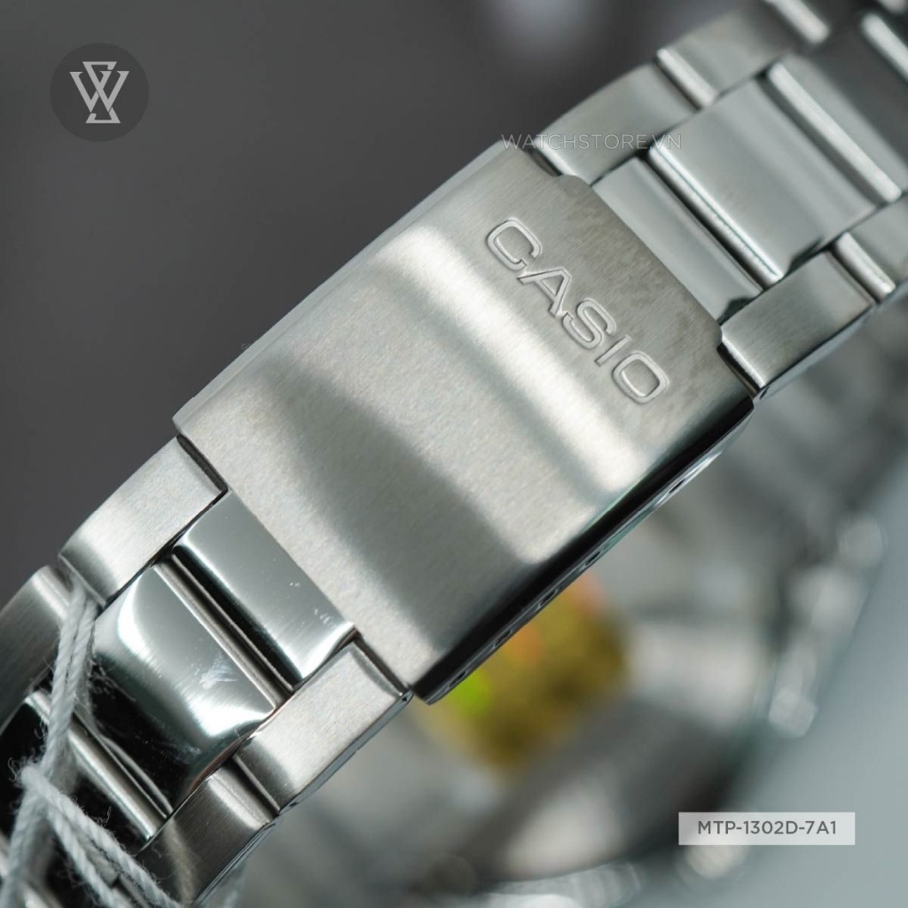 Đồng Hồ Quartz Nam Casio WATCHSTORE MTP-1302D-7A1VDF Thiết Kế Kính Khoáng 38.5mm, Dây Kim Loại, Vỏ Thép Không Gỉ