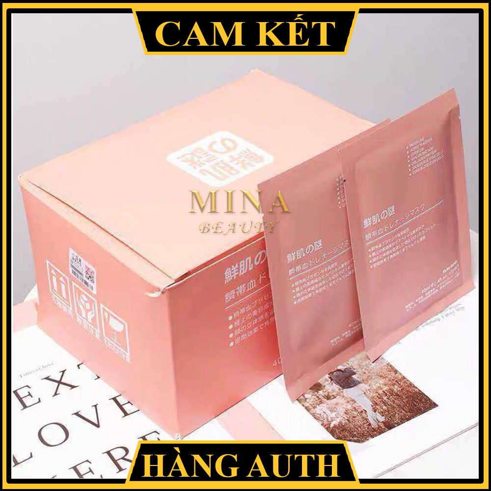 Mặt nạ tế bào gốc nhau thai [Trắng da 100%-Hàng Auth] Mặt Nạ Rwine Beauty Stem Cell Placenta Mask Nhật Bản