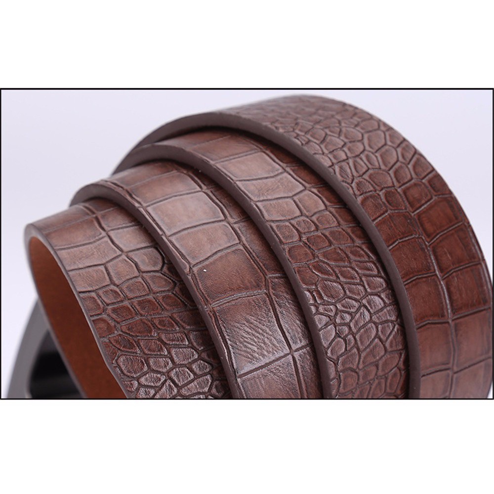 ( Rẻ Vô Địch ) Dây nịt da vân cá sấu, Thắt lưng khóa tự động phủ da - Phong cách lịnh lãm, Doanh nhân