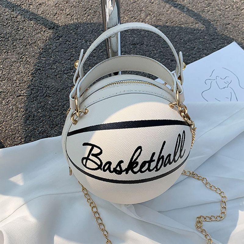 Túi Xách Da PU Hình Quả Bóng Rổ Thời Trang Nữ