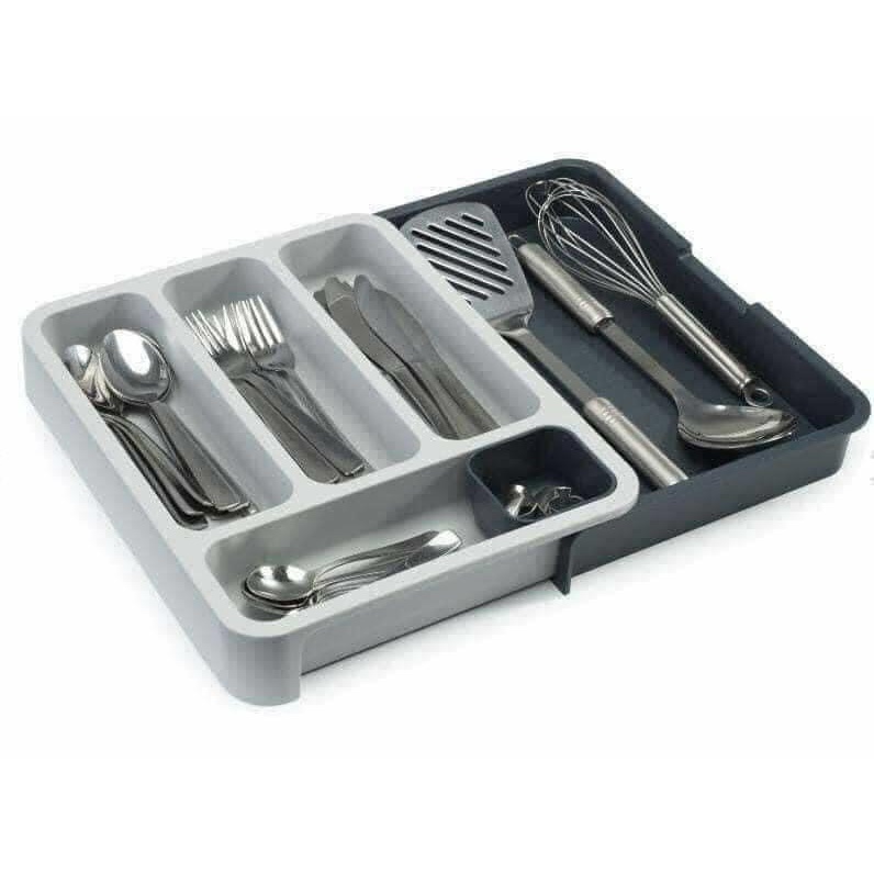 Khay đựng dụng cụ Joseph Joseph DrawerStore Expanding Cutlery Tray màu ghi xám