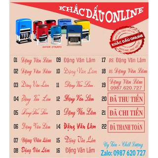 Con dấu tên cá nhân 1>2 dòng DSTAMP T214