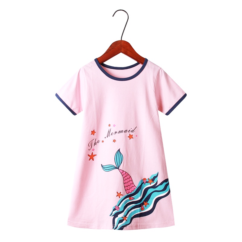 Mum Girls Matching Dres Little Big Girls Clothes Cotton Soft Sleep dresses
