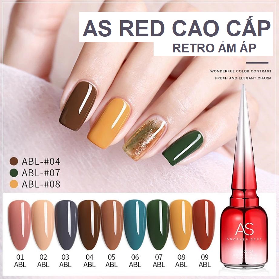 Sơn Gel AS RED | Mã ABL | Tone Retro Ấm Áp