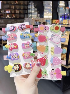 Set 10 Cặp Tóc Cho Bé Gái Dễ Thương (màu ngẫu nhiên)