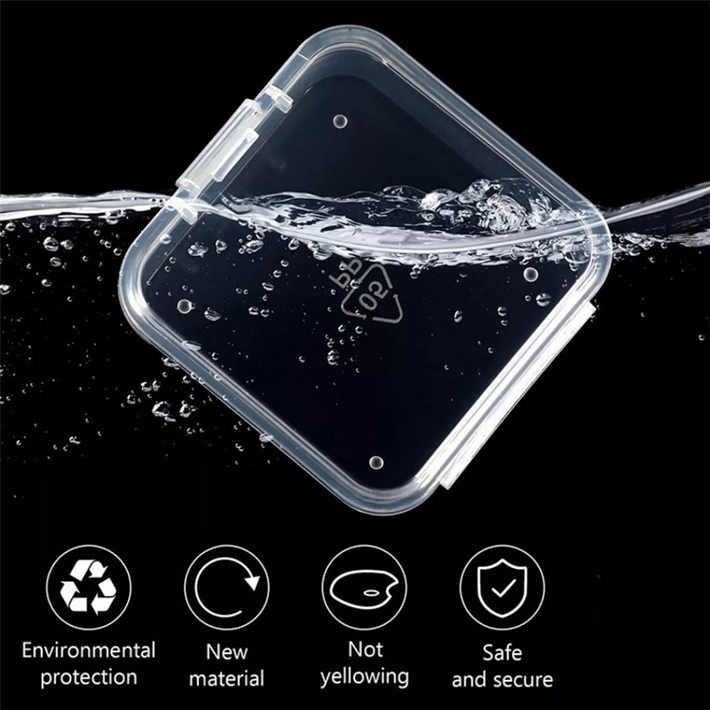 6 Hộp vuông bằng nhựa 4.3*4.3cm đựng nút đệm tai/ phụ kiện trang sức thời trang/ đồ dùng nhỏ